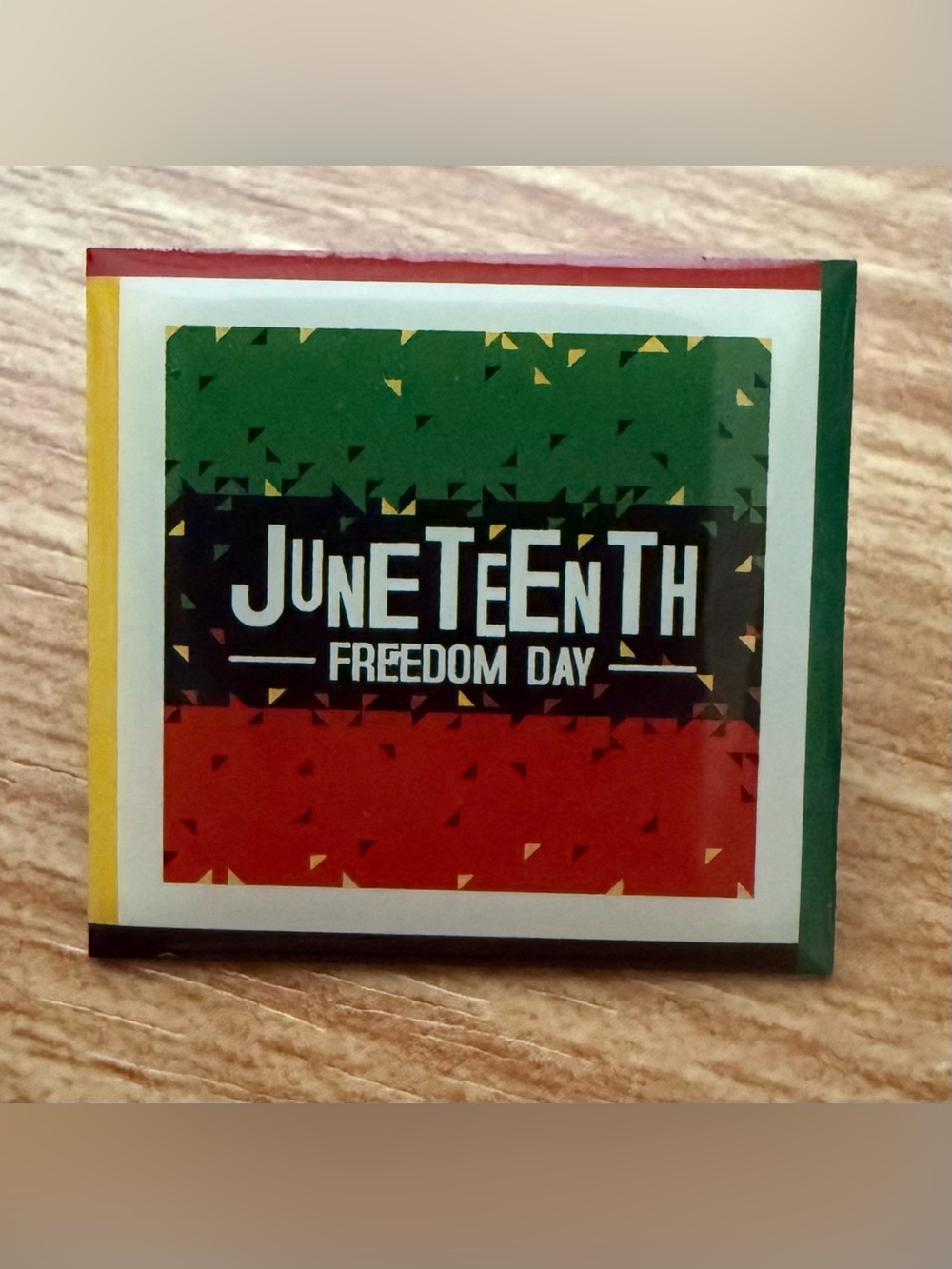 Amazon employee Juneteenth pin